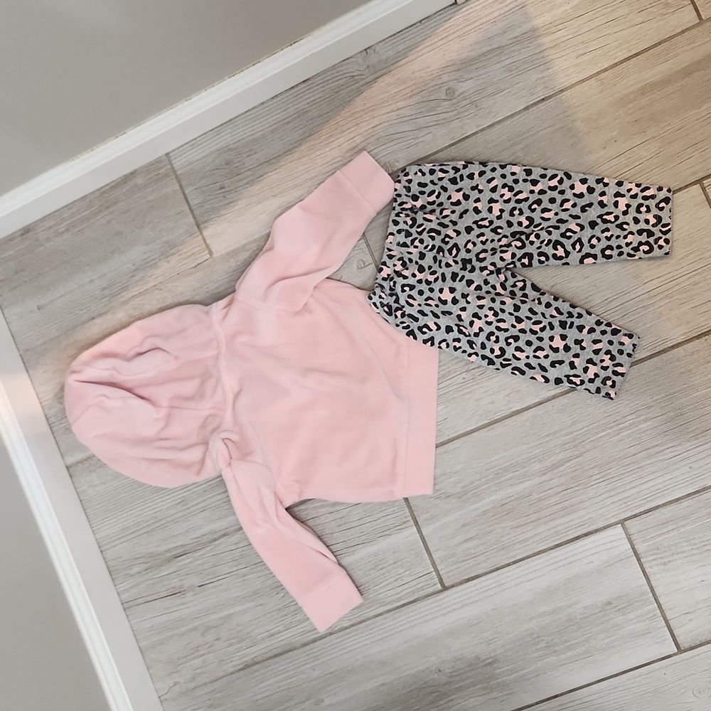Carter's Baby Girl Zip Up Hoodie and Matching Leggings - Picture 4 of 6